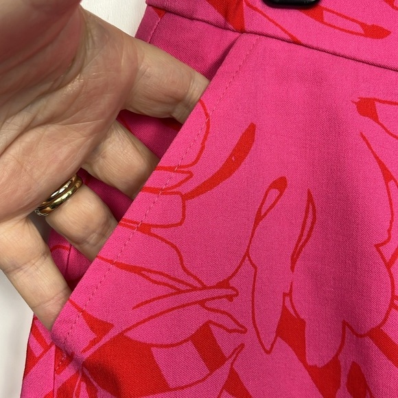 Rafaella Womens Skort L Carmine Rose Stretch Waist Pockets Viscose Blend NWT - Picture 5 of 11